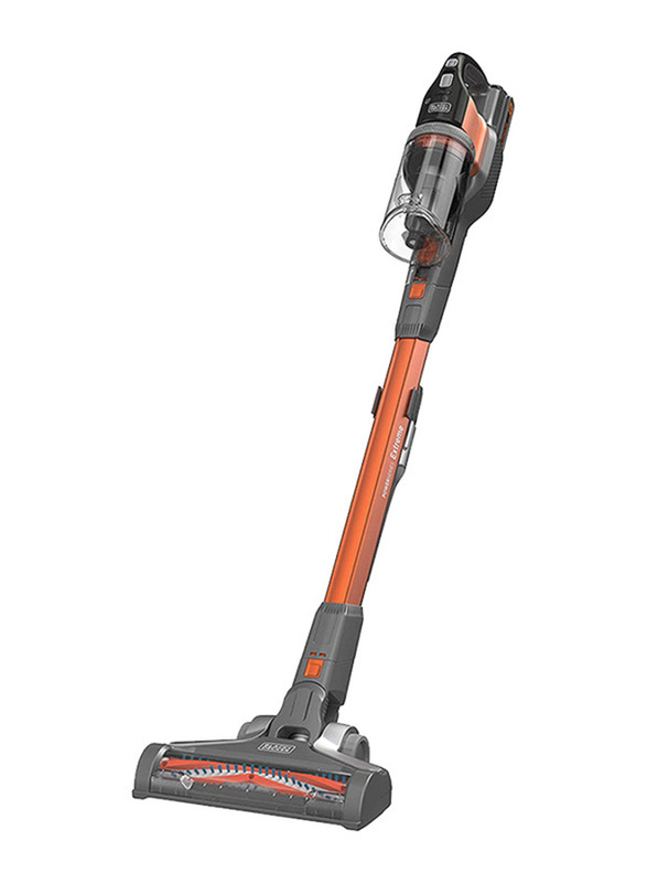 Black+Decker 18V 2.0Ah Stick Vacuum Cleaner, BHFEV182C-GB, Orange/Grey