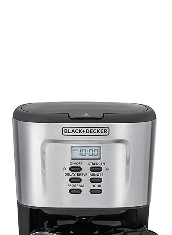 Black+Decker Programmable Coffee Maker, 900W, DCM85-B5, Black/Silver