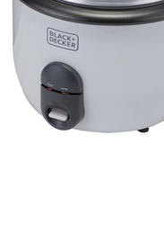 Black+Decker 1.8L Non-Stick Rice Cooker, 700W, RC1860-B5, White
