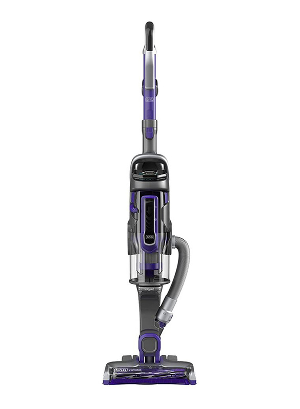 Black+Decker Cordless Upright Pet 45Wh Li-Ion Stick Vacuum Cleaner, CUA525BHP-GB, Titanium/Purple