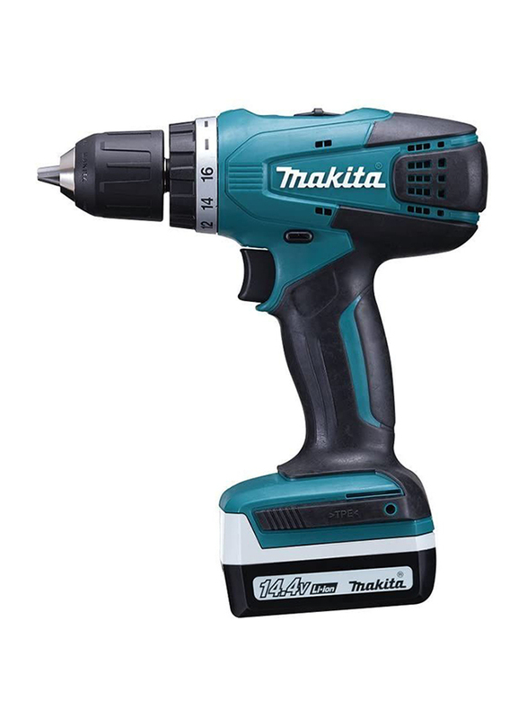 

Makita Cordless Drill, 10mm, 14.4V, DF347DWE, Blue/Black