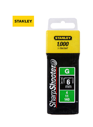 Stanley 6mm Heavy Duty Staples, 1000 Pieces, 0-TRA704T, Silver