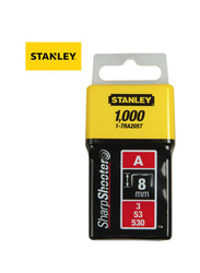 Stanley 8mm Light Duty Staples, 1000 Pieces, 1-TRA205T, Silver