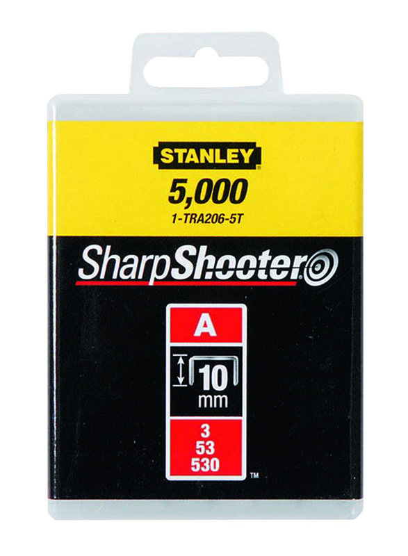 Stanley 10mm Light Duty Staples, 1000 Pieces, 1-TRA206T, Silver