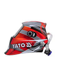 Yato Welding Helmet with Auto-Darkening ADF GX-600R, YT-73921, Orange/Silver