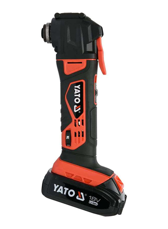 Yato Cordless Multifunction Tool 18V with 2.0Ah Battery & Quick Charger Color Box, YT-82818, Orange/Black