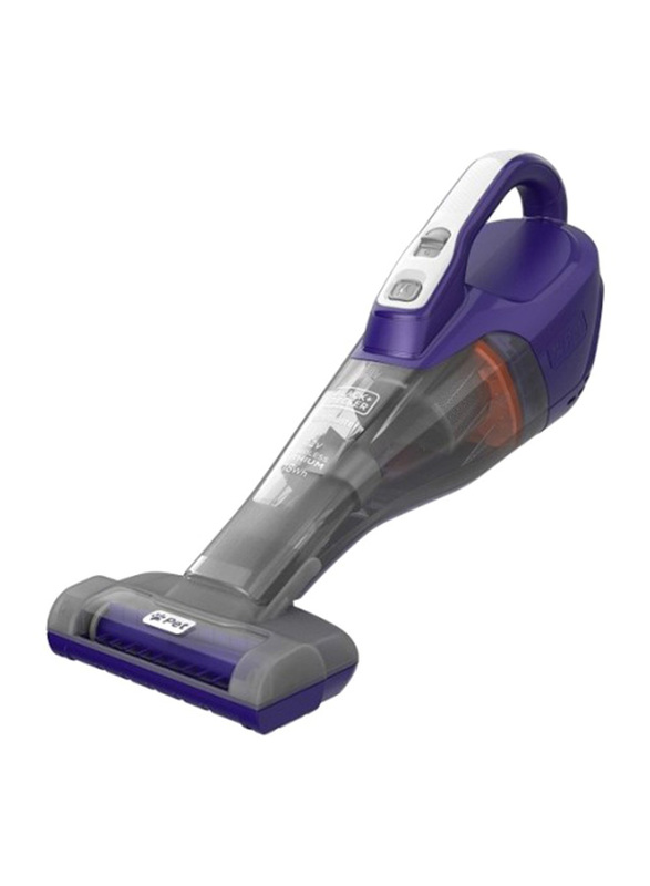 Black+Decker Dustbuster Pet 12V Handheld Vacuum Cleaner, DVB315JP-GB, Purple