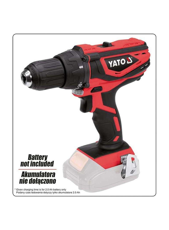 Yato Cordless Drill-Driver 13mm 18V Tool Only Color Box, YT-82781, Orange/Black