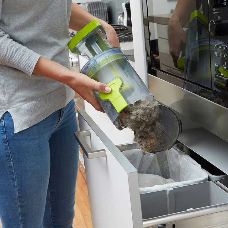 Black+Decker Cordless Upright Allergy 45Wh Li-Ion Stick Vacuum Cleaner, CUA525BHA-GB, Grey/Green