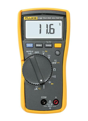 Fluke 600V True RMS Digital Electrical Multimeter, 114, Grey/Yellow