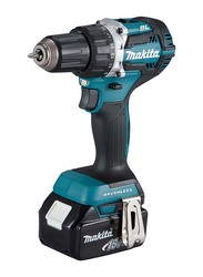 Makita Cordless Drill-Driver, 13mm, 18V LI-ION, DDF484RFJ, Blue/Black