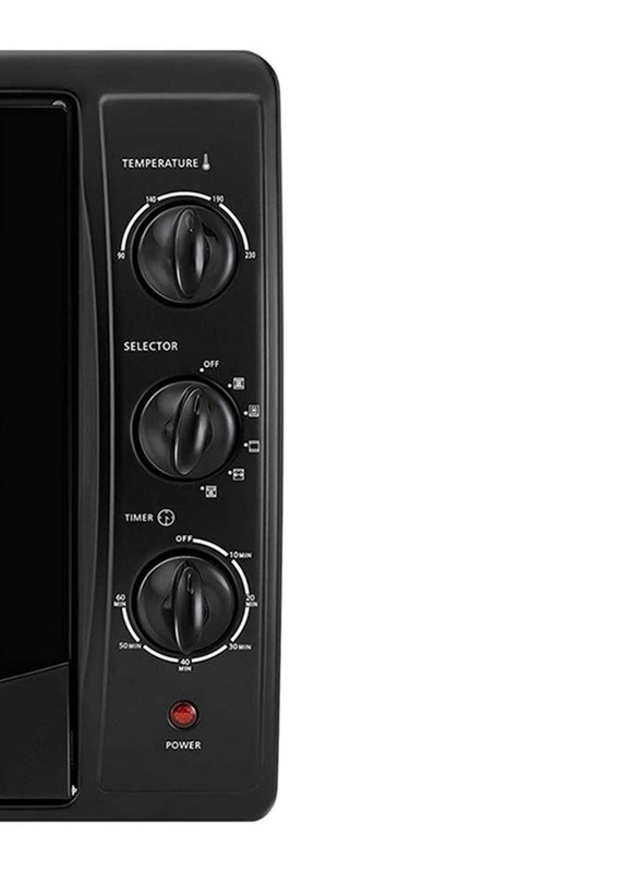 Black+Decker 45L Toaster Oven, 1800W, with Double Glass, TRO45RDG-B5, Black