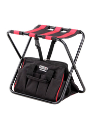 Yato Foldable Chair with Bag, 42 x 29 x 30cm, Red/Black