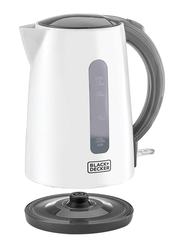 Black+Decker 1.7L Promo Concealed Coil Kettle, 2200W, JC70-B5, White