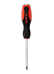 Yato PH2 x 100mm Philip Go-through Screwdriver, YT-2708, Red/Black