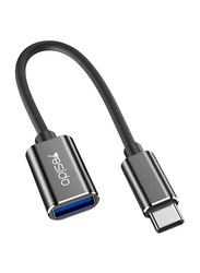 Yesido GS01 USB 3.0 OTG Data Transmission Cable, USB Type A Female to USB Type-C for Smartphones, Black