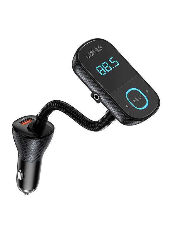 

Ldnio C705Q Bluetooth FM Transmitter Fast Car Charger, Black