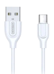 Joy Room 1-Meter USB Type-C Cable, Data Sync Fast Charging USB Type A Male to USB Type-C, White