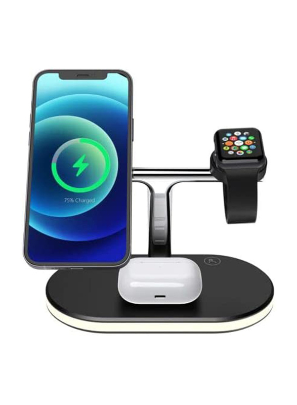 

3 in 1 Magnetic Wireless Charger, Black