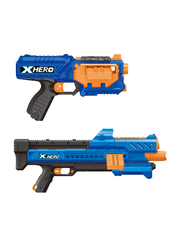 

X-Hero Storm Tropper Soft Shells Chaos Blaster Orbit X-Action Set, 55 Pieces, BT-6039, Blue/Orange/Grey