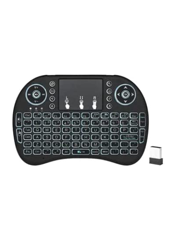 

Mini Wireless Bluetooth Back Light Touchpad English Keyboard with Mouse, Black