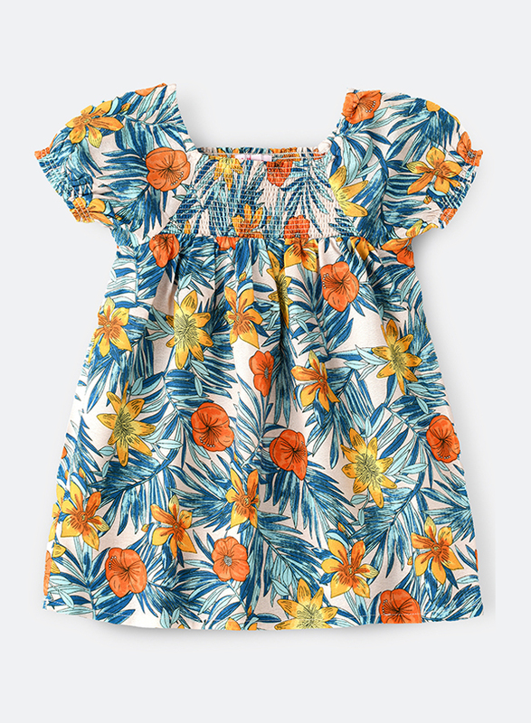 

Jelliene Rayon Woven Aop Dress for Girls, 5-6 Years, Multicolour