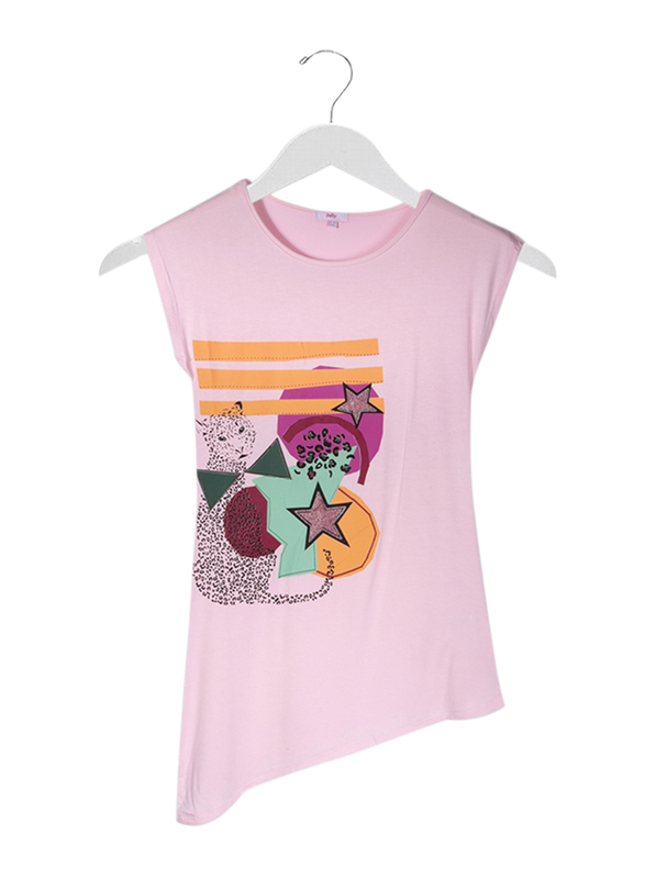 

Jelly Jelliene Asymmetric Girls Hem Top, 9-10 Years, Pink