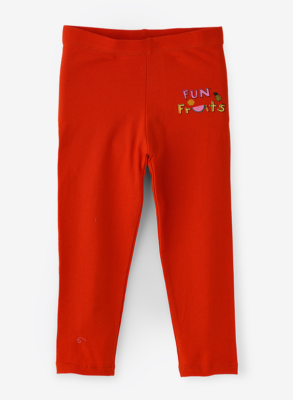 

Jelliene Knit Solid Legging for Girls, 3-4 Years, Red
