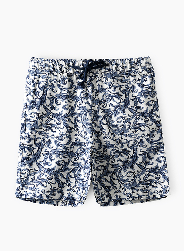 

Jam Printed Woven Shorts for Boys, 8-9 Years, Blue