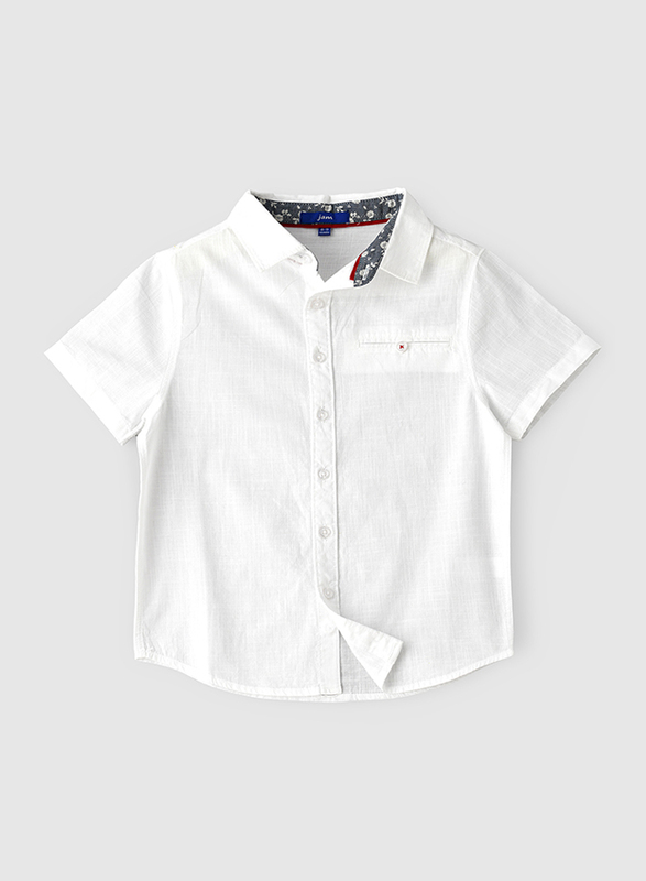 

Jam Cotton Woven Solid Shirt for Boys, 9-10 Years, White