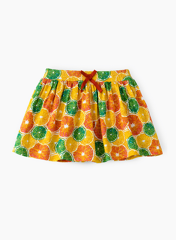 

Jelliene Cotton Aop Woven Skirt for Girls, 7-8 Years, Cream