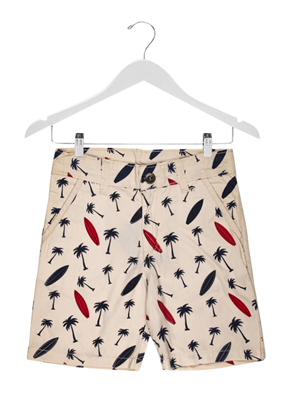 

Jam Cotton Blend Allover Print Shorts for Boys, 5-6 Years, White