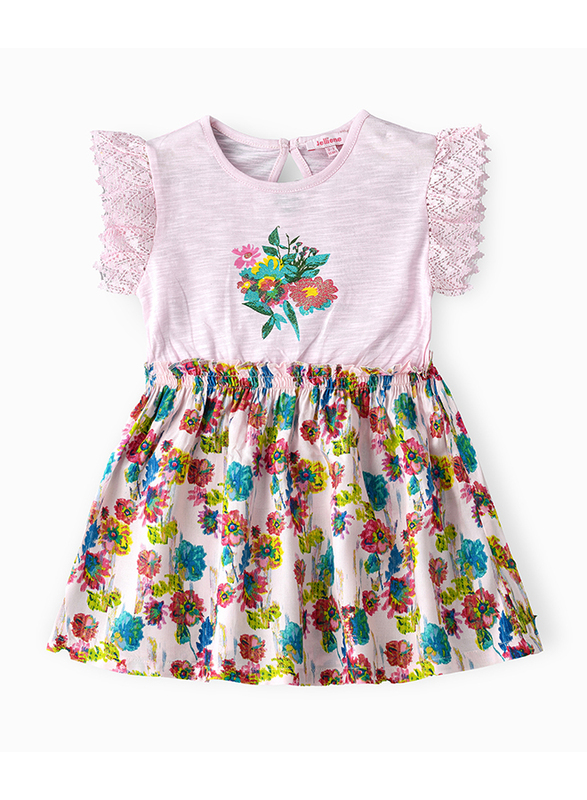 

Jelliene Cotton Printed Knit Dress for Girls, 7-8 Years, Multicolour