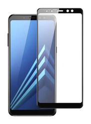 Samsung Galaxy A8 Plus (2018) Mobile Phone Tempered Glass Screen Protector, Clear/Black