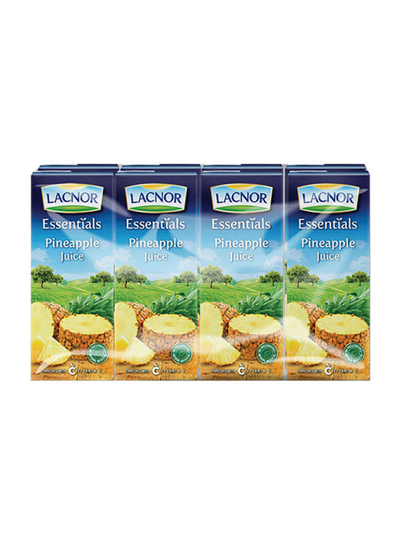 Lacnor Essentials Pineapple Juice, 8 x 180ml