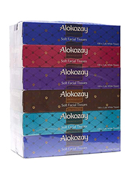 Alokozay Soft Facial Tissues, 100 Sheets x 2 Ply, Pack of 6 Boxes