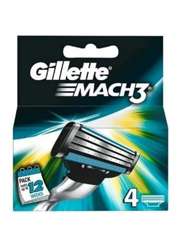 

Gillette Mach3 Refills Razor Blade, 4 Pieces, Multicolour