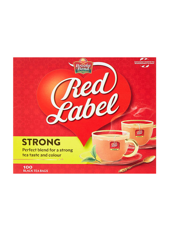 

Brook Bond Red Label Strong Black Tea, 100 Tea Bags x 2g