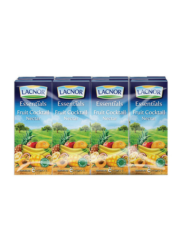Lacnor Essentials Fruit Cocktail Juice, 8 x 180ml