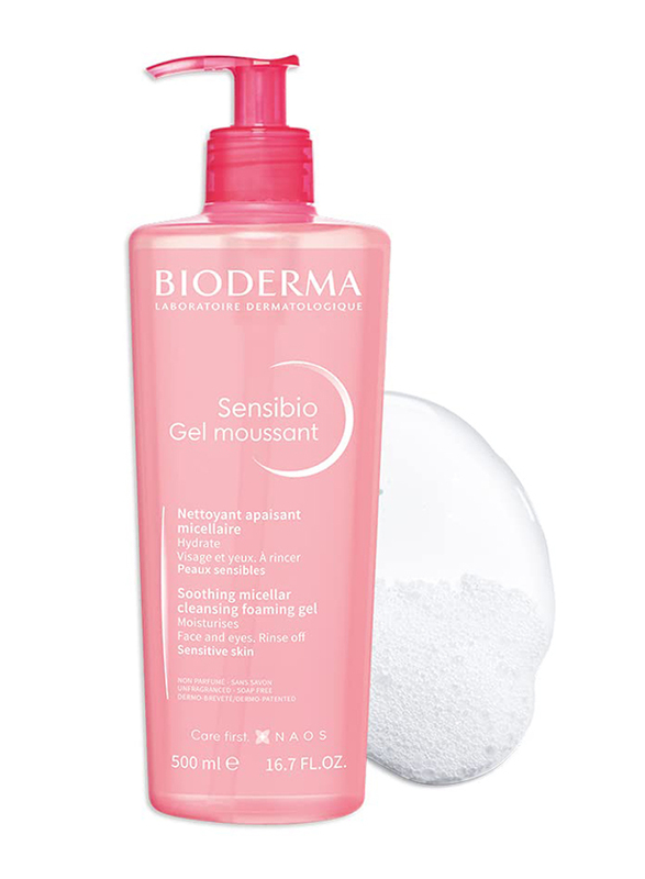 

Bioderma Sensibio Soothing Micellar Cleansing Foaming Gel for Sensitive Skin, 500ml