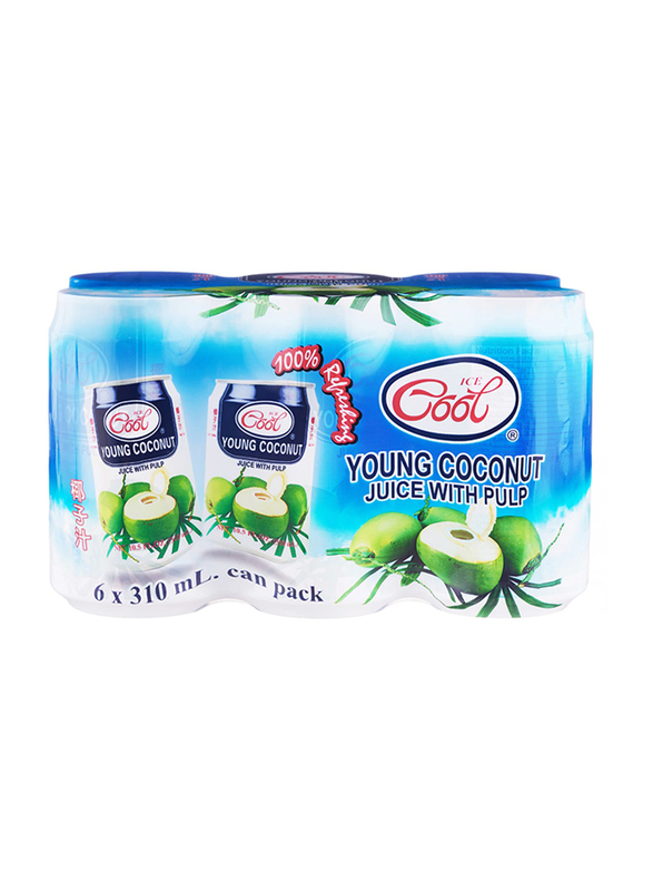 

Ice Cool Young Coconut Water, 6 Cans x 310ml