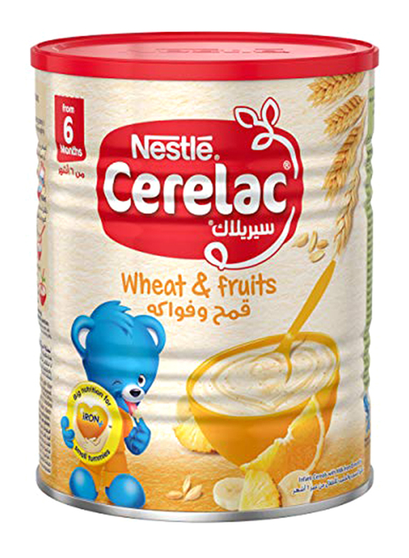 

Nestle Infant Cereal Wheat & Fruits Cerelac Tin, 400g