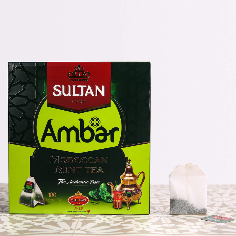 

Sultan Ambar Moroccan Mint Green Tea, 100 Tea Bags x 1.5g