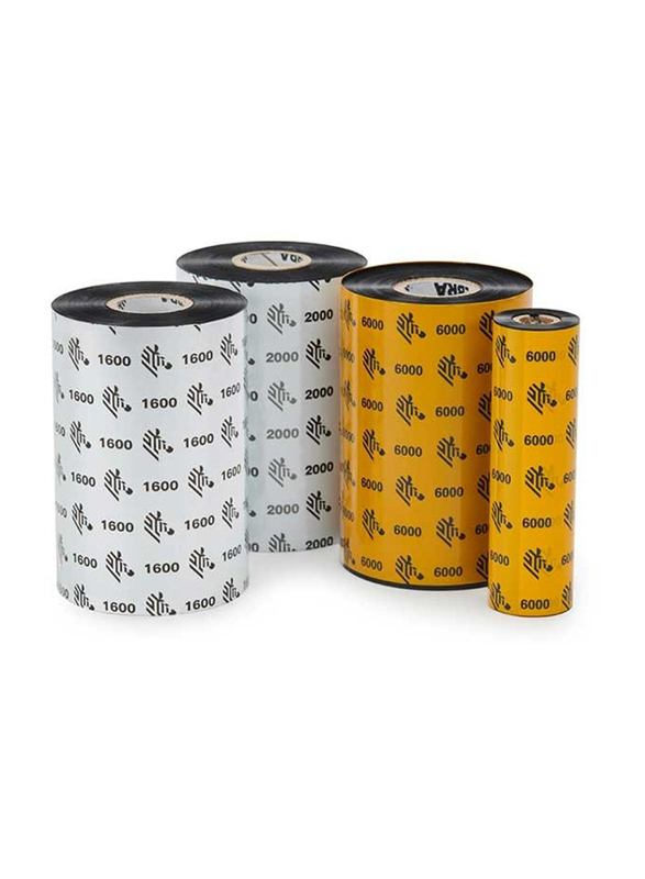 

Zebra Yellow/White Resin Ribbon Roll, 89mm x 450m