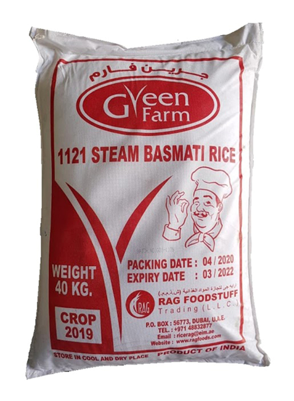 Green Farm 1121 Steam Basmati Rice XXXL, 40 Kg