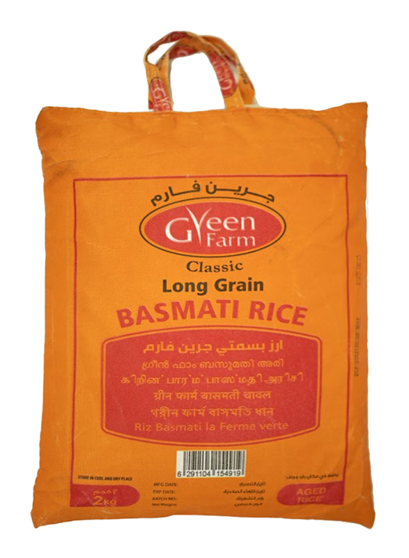 Green Farm Classic Long Grain Basmati Rice, 2 Kg