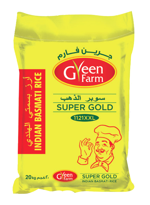 Green Farm Super Gold 1121 Steam Basmati Rice XXXL, 20 Kg