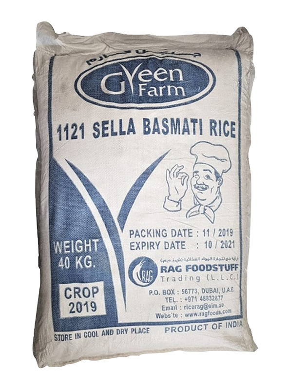 Green Farm 1121 Sella Basmati Rice XXXL, 40 Kg