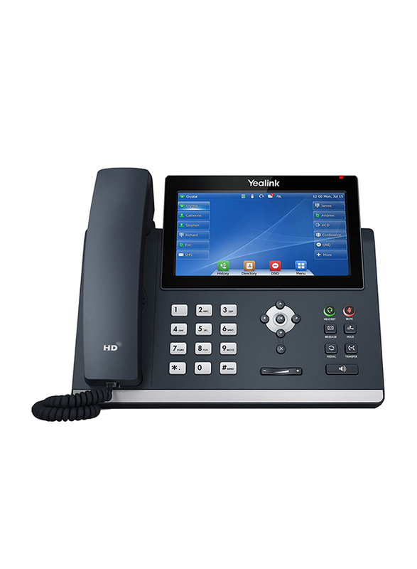 

Yealink AIP-T48U 7-Inch Color Touch Screen Display Dual USB 2.0 Dual-Port Gigabit Ethernet IP Phone, Black