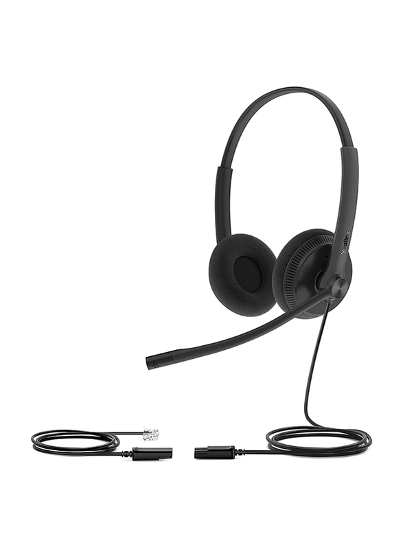 

Yealink HS34 Lite Dual Biaural Headphones with External Mic, Black
